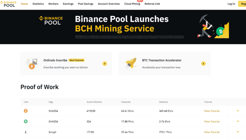 Binance cloud mining services