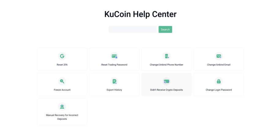 KuCoin customer support help center